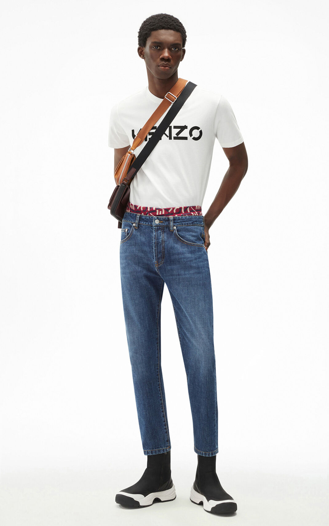 Kenzo Cropped Jeans Herr | 52406-JSHN